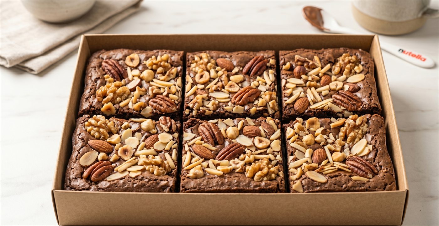 Nutty Madness — eggless brownie by The Home Chef Bakes Chennai